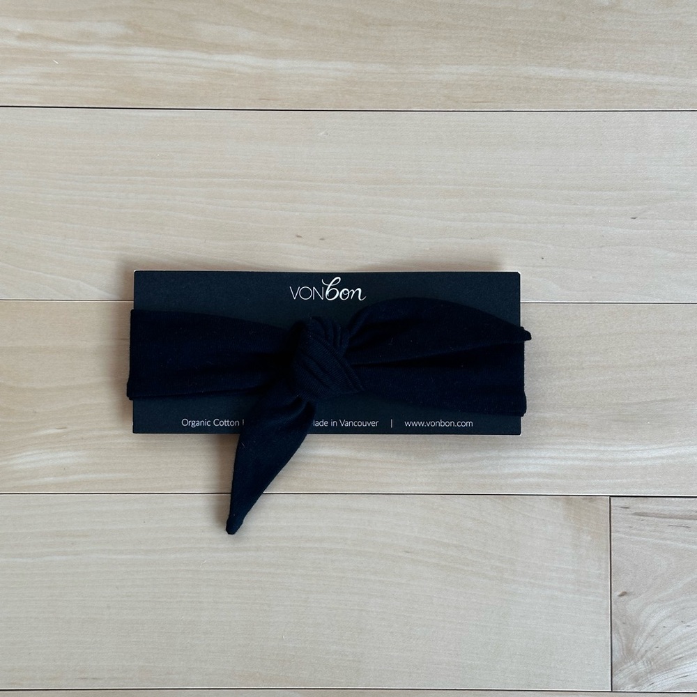 VONBON Black Knotted Headband